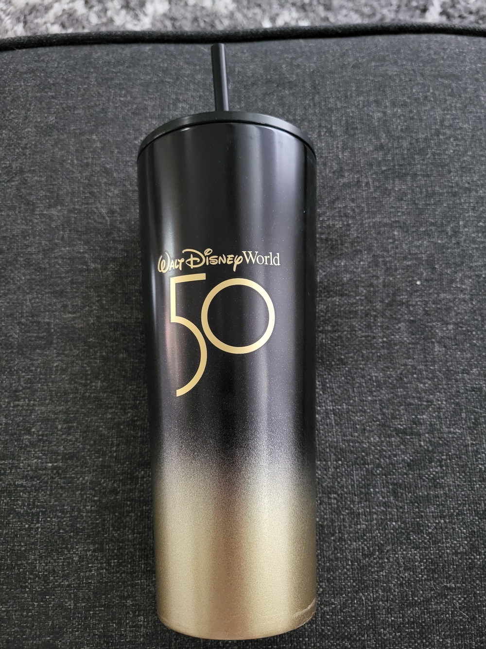 Disney Black to Gold 50th Anniversary Starbucks 24oz Tumbler with Straw